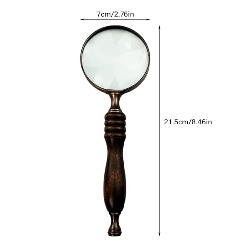 10X Antique Handheld Magnifying Glass Portable Reading Magnifying Glass