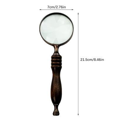 10X Antique Handheld Magnifying Glass Portable Reading Magnifying Glass