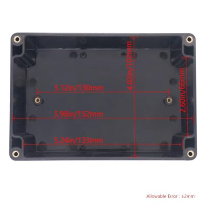 Project Box IP65 Waterproof Junction Box ABS Plastic Black Electrical Boxes DIY Electronic Project Case Power Enclosure Clear Cover 6.3"x4.33"x3.54" - color: Clear, size: 6.3"x4.33"x3.54"