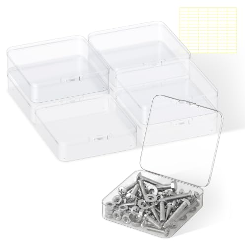 8 Pack 3.74 x 3.74 x 1.02 inch Clear Plastic Storage Containers with Lids - color: 8 PCS, size: 9.5 x 9.5 x 2.6 inch
