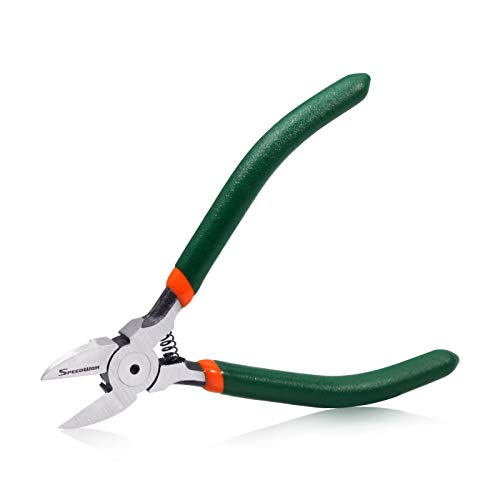 SPEEDWOX Precision Side Cutter 5 Inch Mini Flush Cutters Diagonal Wire Cutting Pliers with Spring Functional Precision Tools for Cutting Electronics Wires Jewelry DIY and Handmade - size: 5"