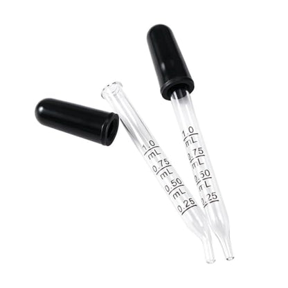 7Pcs Glass Scale Dropper Rubber Head Scale Pipette Dropper Essential Oil Bottle Straw Multi-purpose Droppers for School Home - size: Straight