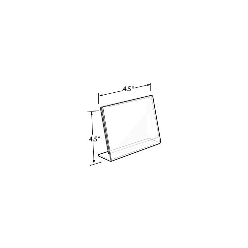 Azar Displays 112733 4.5" W x 4.5" H L-Shaped Sign Holder -10pk - size: 4.5 in W x 4.5 in H Horizontal