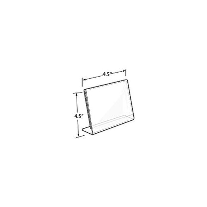 Azar Displays 112733 4.5" W x 4.5" H L-Shaped Sign Holder -10pk - size: 4.5 in W x 4.5 in H Horizontal
