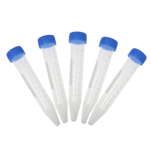 RLECS 20PCS Transparent Conical Bottom Test Tube with Screw Cap 10ml Graduated Centrifuge Tube for Liquid Storage Sample Molecular Biology Micro Operation Experiment Frozen Conical Tube Container