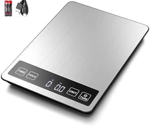 Fuzion Food Kitchen Scale 22lb/0.1oz - Food Scale 7 Units, Tare & Timer
