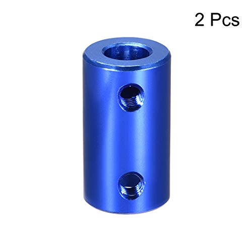 uxcell 2pcs 7mm to 8mm Bore Rigid Coupling Set Screw L25XD14 Dark Blue - size: 7mm to 8mm