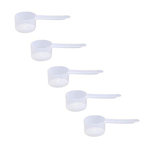 Plastic Measuring Scoop, (29.6 cc | 2 Tablespoon | 1/8 Cup | 29.6 mL) Long Handle Spoons for Powders, Granules, Coffee, Pet Food, Baking Supplies, Protein and Other Dry Goods, BPA Free (Set of 5) - size: 29.6 cc | 2 tablespoon | 1/8 Cup | 29.6 mL