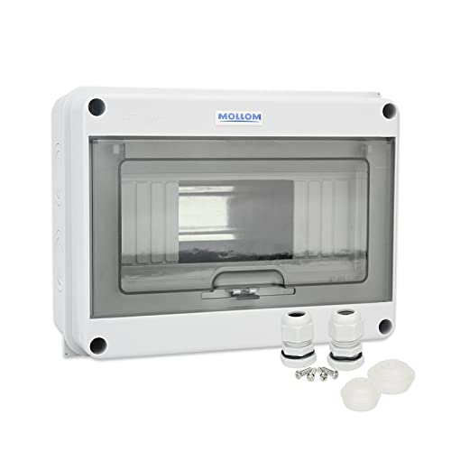 MOLLOM 8 Way Circuit Breaker MCB Distribution Protection Box - color: HT, size: 8Way | 200x155x92 MM