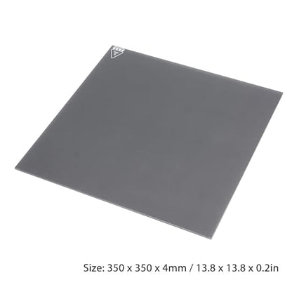 Printer Build Surface Sheet 350x350x4mm Strong Adhesion Tempered Glass 3D Printer Accessories Printing Plate for Upgrade Glass Plate for Voron Model