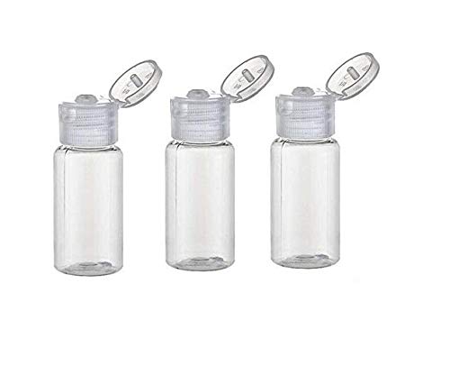 10Pcs 15ml Empty Plastic Sample Bottle with Flip Cap Travel Vial Jar Pot Container