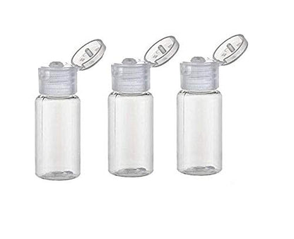 10Pcs 15ml Empty Plastic Sample Bottle with Flip Cap Travel Vial Jar Pot Container