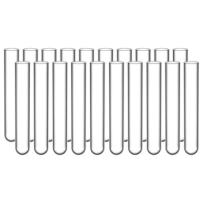 StonyLab 100 Pack Borosilicate Glass Round Bottom Test Tubes, 12mm OD X 75mm Length (Pack of 100) - style: 100 Pack