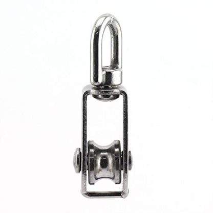 3-Pack M20 Single Pulley Block Stainless Steel Heavy Duty Hardware Single Wheel Swivel Rigging Lifting Wheel Fixed Pulley for Wire Rope Loading 75kg - size: 3-Pack M20