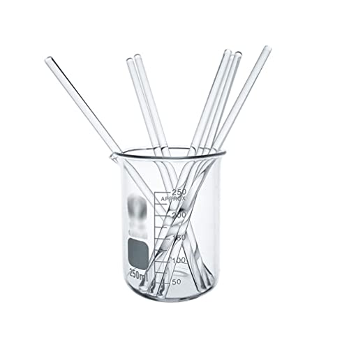 10 Pcs Glass Stir Sticks Lab Stirring Rod with Both Ends Round for Lab Home Kitchen Class, 7.9 inch Long