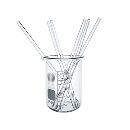 10 Pcs Glass Stir Sticks Lab Stirring Rod with Both Ends Round for Lab Home Kitchen Class, 7.9 inch Long