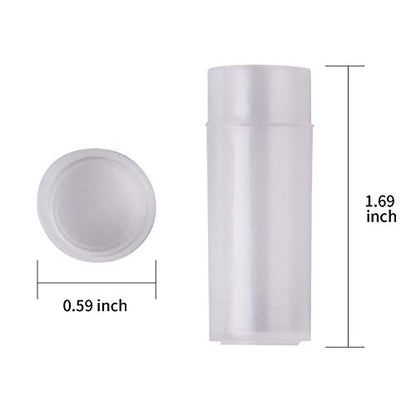 100Pcs 5ML Small Pill Plastic Containers Empty Pill Bottles Sample Bottles Vial Test Tube with Caps by HRLORKC