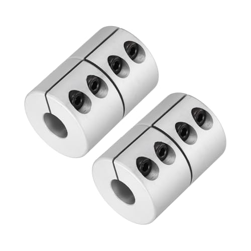 MECCANIXITY 2 Pcs 8 to 12mm Shaft Coupling 45mm Length 32 Diameter Clamp Shaft Coupler Aluminum Alloy Joint Connector Stepper Motor Coupler for 3D Printer CNC Machine DIY Encoder - size: 8 to 12mm