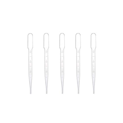 100 Pcs 3ml Plastic Pipettes - Transfer Droppers for Essential Oils, Laboratory Experiments, Cosmetics, and Liquid Dispensing
