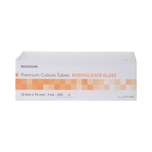 McKesson Glass Culture Tubes, 3 mL, 250 ct