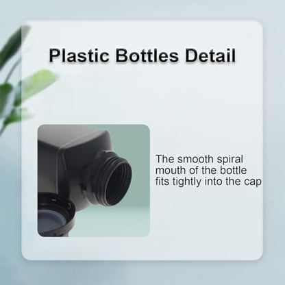 Heyiarbeit 5Pcs 17oz Plastic Lab Chemical Reagent Bottle, 50mm Wide Mouth HDPE Sample Storage Bottle Containers with Leak-Proof Sealed Jars for Liquid/Solid/Powder/Lab Chemical Storage Black - size: 500ml (5pcs)