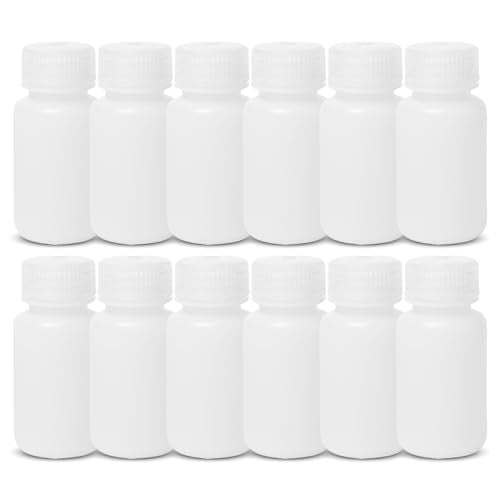 United Scientific™ HDPE Reagent Bottles with Lids, 2oz, Wide Mouth, 12-Pack - size: 2 oz (Pack of 12)