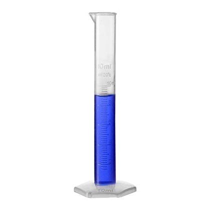 uxcell 3pcs Plastic Graduated Cylinder 10ml Measuring Cylinder for Lab Home