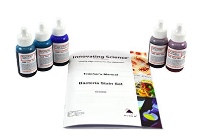 Innovating Science SK-5 ALDON Bacteria Stain Set, Microscopy Stains, 5 Pack
