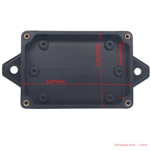 Project Box IP65 Waterproof Junction Box ABS Plastic Electrical Boxes DIY Electronic Project Case Power Enclosure with Fixed Ear 3.3 x 2.3 x 1.3 Inch - color: Black, size: 3.3”x2.3”x1.3”