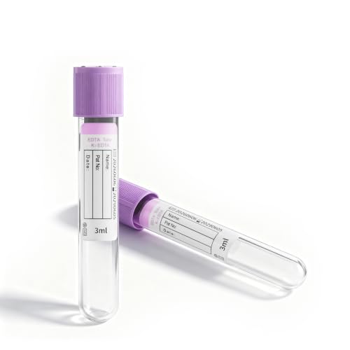 100 Pcs 3ml Plastic Tubes with Purple Caps for Laboratory Use - color: Purple-3ml-100