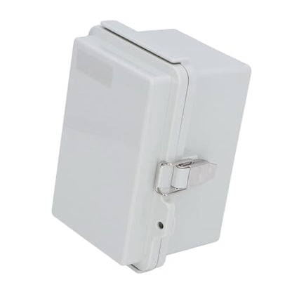 Outdoor Electrical Box, Heavy Duty ABS Plastic IP67 Enclosure with Stainless Steel Hinge for Smart Home Irrigation Control and Marine Use