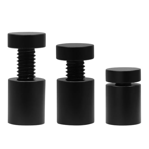 Luomorgo Aluminum Standoff Screws, 1/2" x 1/2", Black, 12 Pcs - color: Black, size: 1/2" x 1/2"