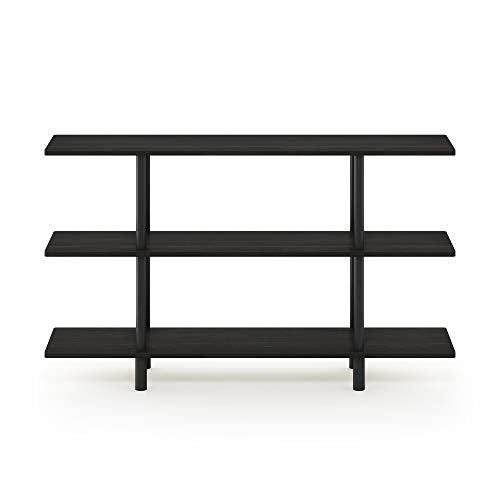 Furinno Turn-N-Tube 3-Tier Wide Display Shelf, Espresso/Black - color: Espresso/Black, style: 3-Tier