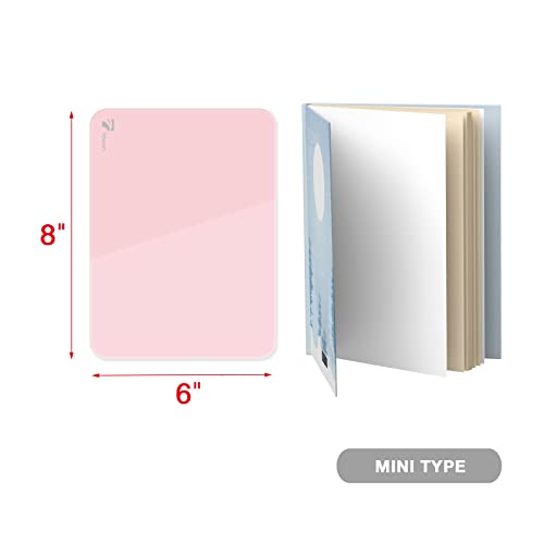 Pink Mini Desktop Pure Glass Whiteboard, Small Glass Dry-Erase Whiteboard - color: Pink