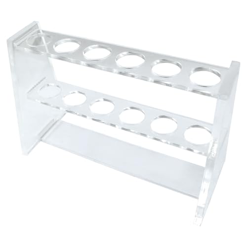 Acrylic Test Tube Rack, 16mm Diameter, 6 Holes - size: 16mm Diameter for 10ml Tubes