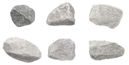 EISCO Porphyritic Granite & Coarse White Marble Rock Specimens, 12 Pc