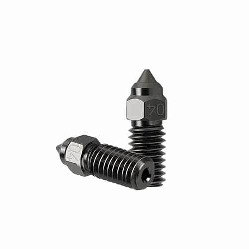 2 Pack High Temperature Wear Resistance Hardened Steel Nozzles for ELEGOO Neptune 4/Pro 3D Printer Parts… (0.4mm) - size: 0.4mm