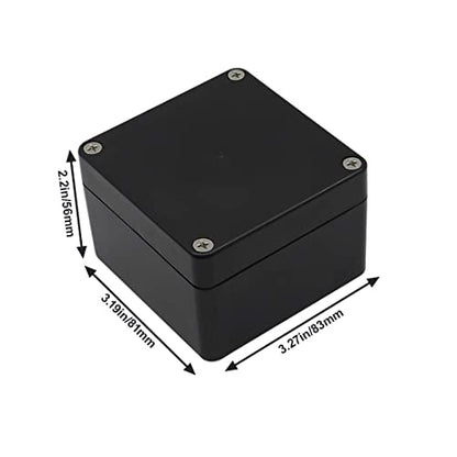 LeMotech Junction Box IP65 Waterproof Project Box Dustproof ABS Plastic Electrical Boxes Universal Enclosure for Electronic Black 3.29x 3.19x 2.2 inch (83 x 81 x 56mm)(Pack of 1) - color: Black (1 pack), size: 3.27" x 3.19" x 2.2"