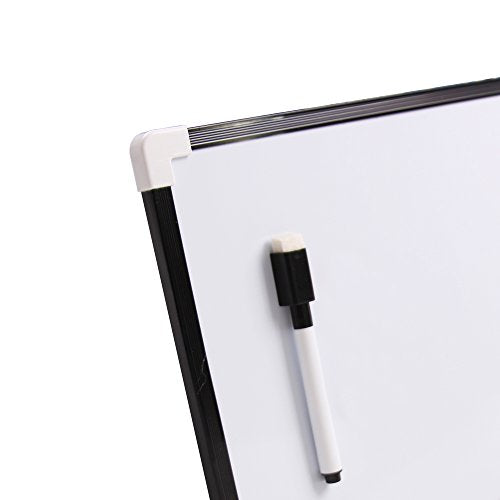 VIZ-PRO Magnetic Dry Erase Board, 12" x 8" Small Hanging Whiteboard - size: A4-Magnetic-black