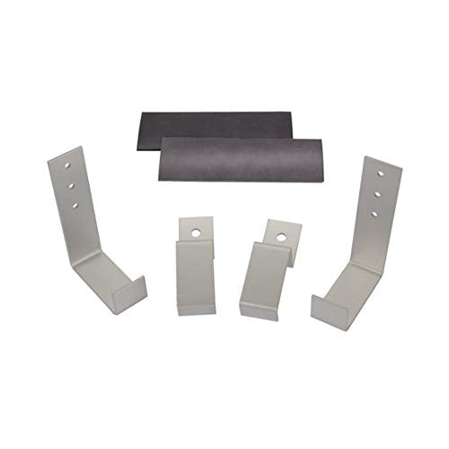Speedway Motors Aluminum Radiator Mounting Bracket Kit with Rubber Pads, Universal Fit for Crossflow Radiators, Lightweight Aluminum Brackets with 1/4" Thick Cushion Pads Included
