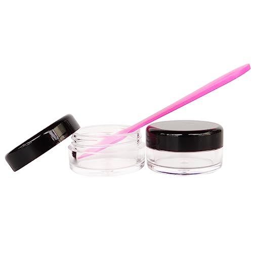 50pcs 5g/5ml Empty Clear Round Makeup Jars, BPA Free Container - color: 50x 5ml Black