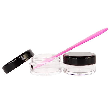 50pcs 5g/5ml Empty Clear Round Makeup Jars, BPA Free Container - color: 50x 5ml Black