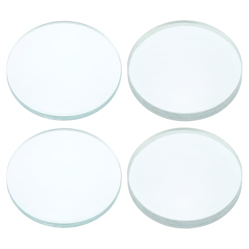 PATIKIL Convex Lens, 50-75mm Focal Length 30mm (1.18") Diameter Round Glass Magnifying Telescope Lens Trial Set Ground Edge for Lab Physics Class Optics, 4 Pcs - size: 50/-75mm FL, 30mm Dia.