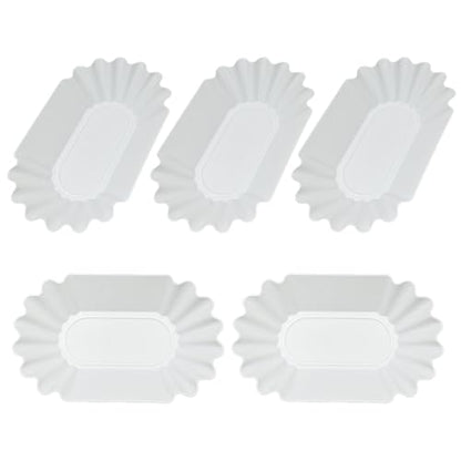 CAFEMASY Coffee Beans Cupping Sample Tray Reusable Plastic Plate for Scooping and Weighing, Display Sample Coffee Beans (5pcs-White) - color: 5pcs-white