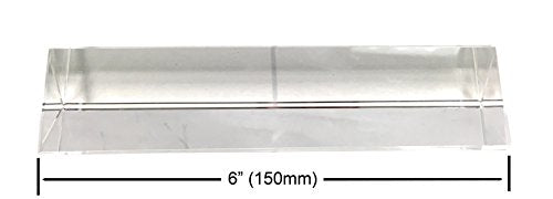 Amlong Crystal 6 inch Optical Glass Triangular Prism for Teaching Light Spectrum Physics and Photo Photography Prism, 150mm - size: Small
