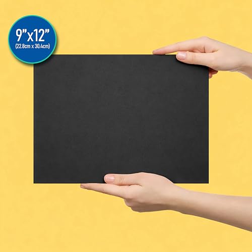 Flipside Products Total Black Foam Board 9” x 12” - Premium Double-Sided with Black Core, 3/16" Thick - Photography Mounting, Art Projects, Presentations, Display & Signage – Pack of 10 - color: Total Black, size: 9" x 12"