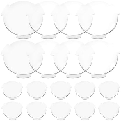 Biconvex VR Lenses, 20 Pack 25mm x 45mm Focal Length Double Convex Lens, Flanged Winged Design for DIY Virtual Reality Viewers, STEM Physics Science Projects, Clear Acrylic