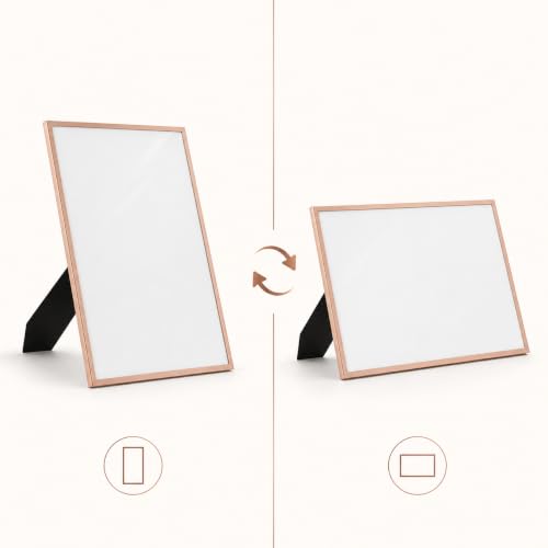 Magnetic Dry Erase Board 12x16 with Foldable Stand, Portable Rose Gold Desktop Whiteboard for Home, Office, School & Kitchen - style: Rose Gold Stand