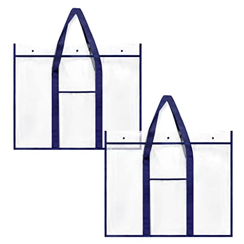 2 Pack Bulletin Board Poster Art PVC Storage Pocket Chart with Accessories’ Pocket (30.5" x 24.8") - size: 2 Pack (30.5" x 24.8")