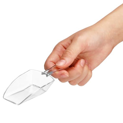 Sawysine 12 Pcs 5.5'' Mini Clear Plastic Acrylic Scoops Multi Purpose